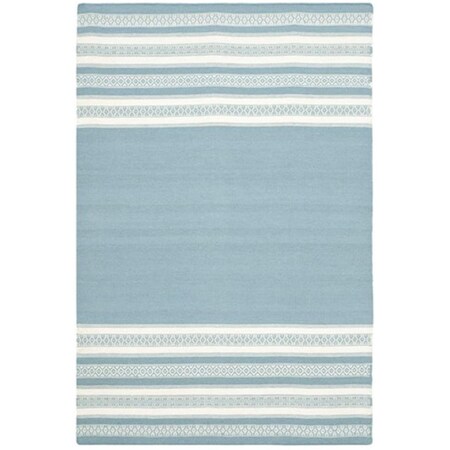 Safavieh Dhurries Hand Woven Flat Weave Rectangle Rug- Turquoise- 4 x 6 ft. DHU601C-4